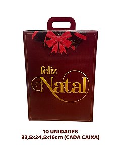 CESTA M C/10UN - NT 03 NATAL COR 5 - MF EMBALAGENS DECORATIVAS