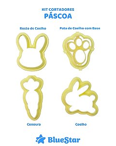 KIT CORTADOR C/5PÇS PÁSCOA - BLUESTAR