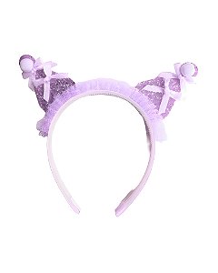 TIARA COM ORELHINHAS LILÁS - CARNAVAL