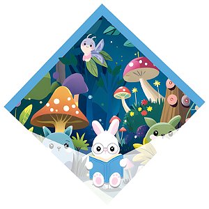 SACO EXPRESS FÁBULA DOCE AZUL 24x24CM PARA OVOS DE 100G A 150G - PACOTE COM 25 UNIDADES