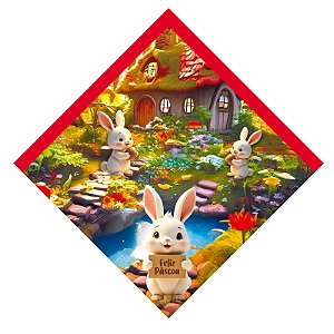 SACO EXPRESS VILLA ENCANTADA 32X32CM PARA OVOS DE 150G A 200G - PACOTE COM 25 UNIDADES