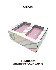 CAIXA COM VISOR PARA OVO 250/350g C/5UN - C4724 - IDEIA (PÁSCOA)