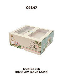 CAIXA COM VISOR PARA OVO 250/350g C/5UN - C4847 - IDEIA (PÁSCOA)