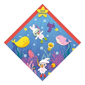 SACO EXPRESS FUNDO DO MAR AZUL 35X35CM PARA OVOS DE 250G A 350G - PACOTE COM 25 UNIDADES