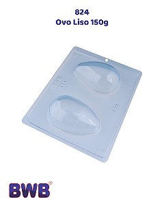 FORMA DE ACETATO 3 PARTES COM SILICONE OVO LISO 150g (824) - BWB (PÁSCOA)