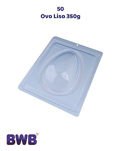 FORMA DE ACETATO 3 PARTES COM SILICONE OVO LISO 350g (50) - BWB (PÁSCOA)