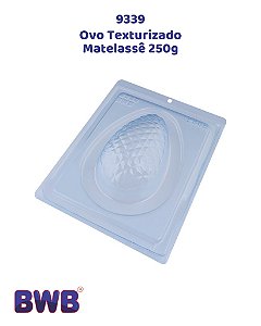 FORMA DE ACETATO 3 PARTES COM SILICONE OVO TEXTURIZADO MATELASSÊ 250g (9339) - BWB (PÁSCOA)
