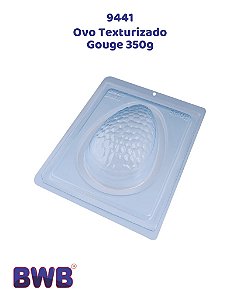 FORMA DE ACETATO 3 PARTES COM SILICONE OVO TEXTURIZADO GOUGE 350g (9441) - BWB (PÁSCOA)