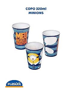 COPO PARA COLORIR 320ml MINIONS - PLASÚTIL