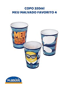 COPO PARA COLORIR 320ml MEU MALVADO FAVORITO MINIONS - PLASÚTIL