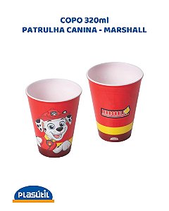 COPO 320ml MARSHALL PATRULHA CANINA - PLASÚTIL