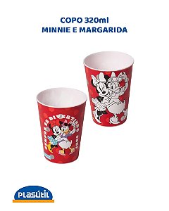 COPO PARA COLORIR 320ml MINNIE E MARGARIDA - PLASÚTIL