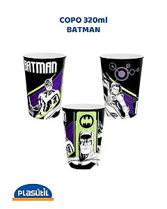 COPO PARA COLORIR 320ml BATMAN - PLASÚTIL