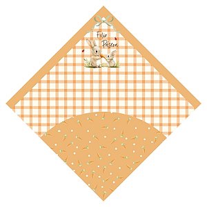SACO EXPRESS LOVELY GARDEN LARANJA 44X44CM PARA OVOS DE 500G A 750G - PACOTE COM 25 UNIDADES