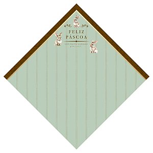 SACO EXPRESS CLASS BUNNY VERDE 49X49CM PARA OVOS DE 750G A 1KG - PACOTE COM 25 UNIDADES