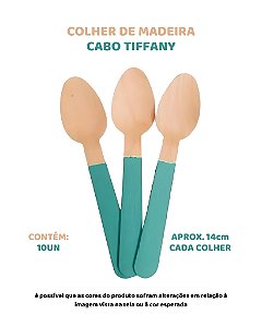 COLHER DE MADEIRA PARA SOBREMESA CABO TIFFANY C/10UN - ARTLILLE