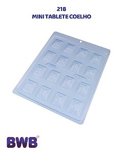 FORMA DE ACETATO SIMPLES MINI TABLETE COELHO (218) - BWB (PÁSCOA)