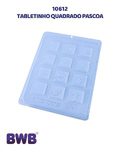 FORMA DE ACETATO SIMPLES TABLETINHO QUADRADO PÁSCOA (10612) - BWB (PÁSCOA)