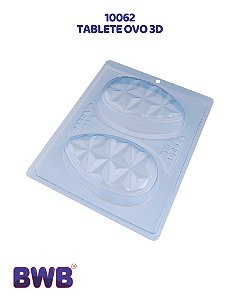FORMA DE ACETATO 3 PARTES - TABLETE OVO 3D (10062) - BWB (PÁSCOA)