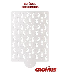 ESTÊNCIL PARA DECORAR COELHINHOS - CROMUS (PÁSCOA)