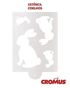 ESTÊNCIL PARA DECORAR COELHOS - CROMUS (PÁSCOA)