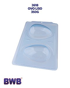 FORMA DE ACETATO 3 PARTES - OVO LISO 350g (3618) - BWB (PÁSCOA)