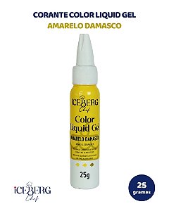 CORANTE COLOR LIQUID GEL 25g AMARELO DAMASCO - ICEBERG