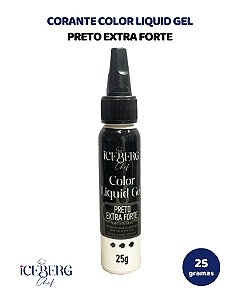 CORANTE COLOR LIQUID GEL 25g PRETO EXTRA FORTE - ICEBERG
