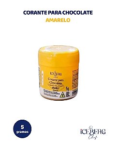 CORANTE EM PÓ LIPOSSOLÚVEL PARA CHOCOLATE 5g AMARELO - ICEBERG