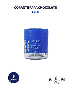 CORANTE EM PÓ LIPOSSOLÚVEL PARA CHOCOLATE 5g AZUL - ICEBERG