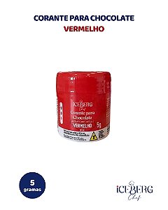 CORANTE EM PÓ LIPOSSOLÚVEL PARA CHOCOLATE 5g VERMELHO - ICEBERG