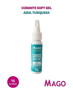 CORANTE SOFT GEL 15g AZUL TURQUESA - MAGO