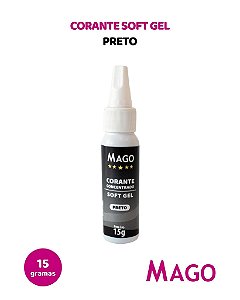 CORANTE SOFT GEL 15g PRETO - MAGO