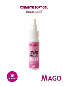 CORANTE SOFT GEL 15g ROSA BEBÊ - MAGO