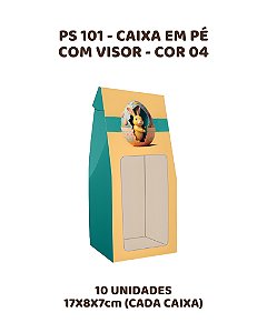 CAIXA EM PÉ COM VISOR C/10UN PS101 COR 04 - MF (PÁSCOA)