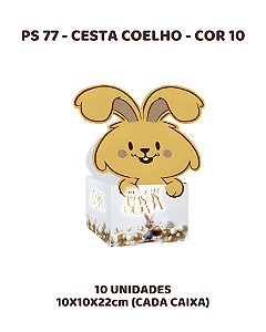 CESTA COELHO C/10UN PS77 COR 10 - MF (PÁSCOA)