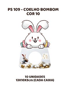 COELHO BOMBOM C/10UN PS109 COR 10 - MF (PÁSCOA)