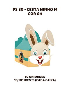 CESTA NINHO M C/10UN PS80 COR 04 - MF (PÁSCOA)