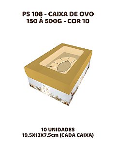 CAIXA DE OVO 150 Á 500G C/10UN PS108 COR 10 - MF (PÁSCOA)