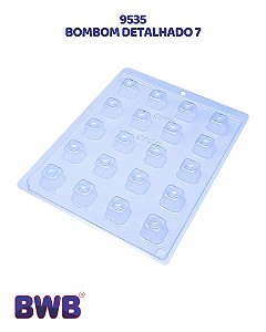 FORMA DE ACETATO SIMPLES - BOMBOM DETALHADO 7 (9535) - BWB (PÁSCOA)