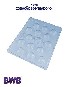 FORMA DE ACETATO SIMPLES - CORAÇÃO PONTEADO (1278) - BWB (PÁSCOA)