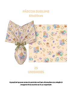 FOLHA POLI METALIZADA C/25UN PÁSCOA SUBLIME 69X89cm CREME – EMBALE (PÁSCOA)