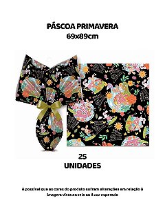 FOLHA POLI METALIZADA C/25UN PÁSCOA PRIMAVERA 69X89cm PRETO - EMBALE (PÁSCOA)