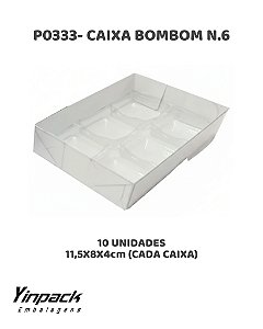 CAIXA BOMBOM N.6 (P0333) C/10UN - YINPACK