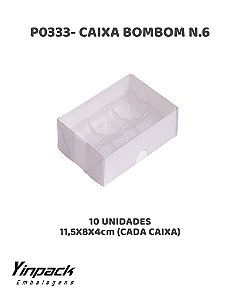 CAIXA BOMBOM N.6 (P0333) BASE BRANCA C/10UN - YINPACK (PÁSCOA)