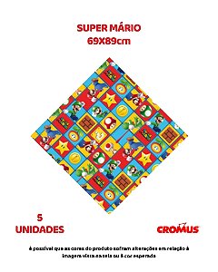 FOLHA 69X89cm SUPER MÁRIO C/5UN – CROMUS (PÁSCOA)