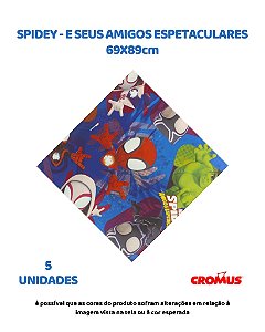 FOLHA 69X89cm SPIDEY C/5UN – CROMUS (PÁSCOA)
