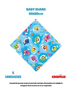 FOLHA 69X89cm BABY SHARK C/5UN – CROMUS (PÁSCOA)