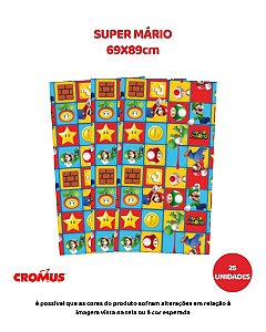 FOLHA 69X89cm SUPER MÁRIO C/25UN – CROMUS (PÁSCOA)