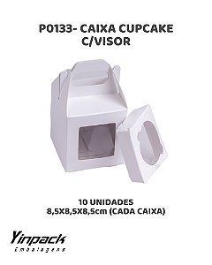 CAIXA CUPCAKE COM VISOR (P0133) C/10UN - YINPACK (PÁSCOA)